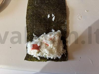 Onigiri su krabų įdaru per 10 minučių Žingsnis 6