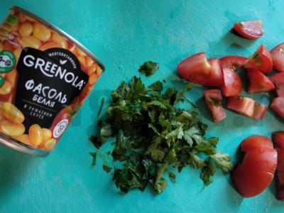 Skanus salotas su pupelėmis per 5 minutes Žingsnis 1