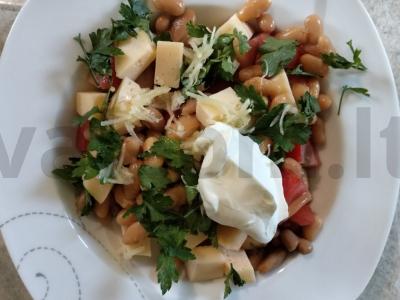 Skanus salotas su pupelėmis per 5 minutes Žingsnis 4