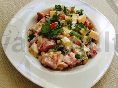 Skanus salotas su pupelėmis per 5 minutes pagrindine nuotrauka