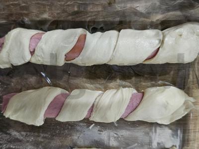 Namų dešrelės mieliniame tešloje Žingsnis 5