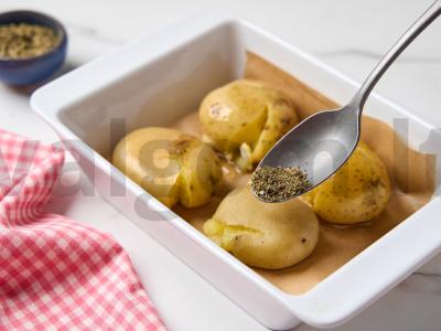 Kepta skumbrė su brokoliais ir mažomis bulvytėmis Žingsnis 4