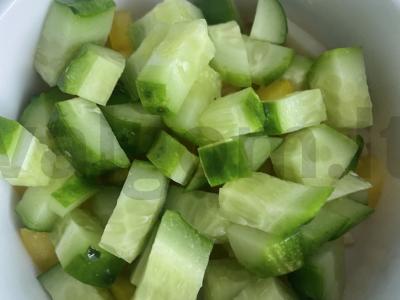 Salotas „Rudens“ su rūkytu sūriu Žingsnis 3