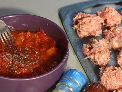 Koldūnai pomidorų padaže su suluguni ir ciabatta Žingsnis 4