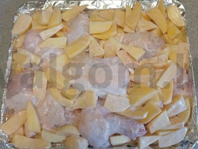 Vištiena, kepta su bulvėmis grietinės padaže Žingsnis 5