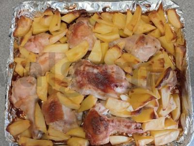 Vištiena, kepta su bulvėmis grietinės padaže Žingsnis 6