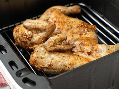 Vištiena tabaka oro grilyje Žingsnis 6