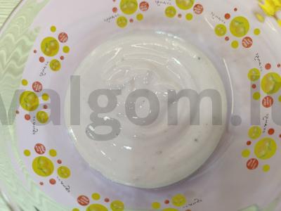 Jogurtas su avižiniais ir kukurūzų dribsniais Žingsnis 1