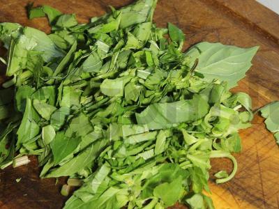 Burrata su pesto ir kaparėliais Žingsnis 3