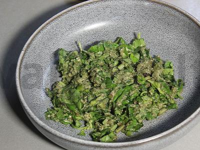 Burrata su pesto ir kaparėliais Žingsnis 10