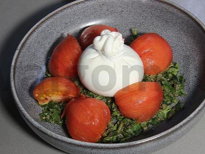 Burrata su pesto ir kaparėliais Žingsnis 12