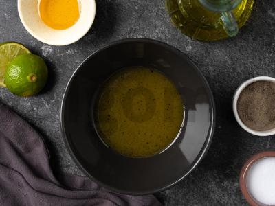 Salotas su mango ir riešutais Žingsnis 1