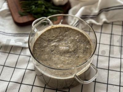 Grybų krem-supas daržovių sultinyje Žingsnis 9