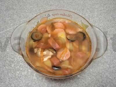 Sultinys su bulvėmis vištienos sultinyje Žingsnis 11