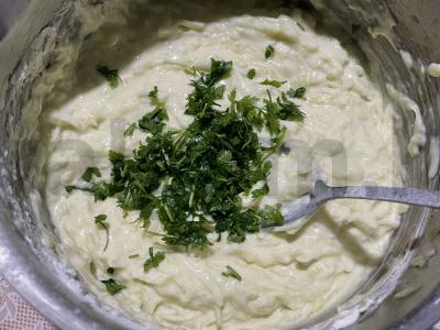 Cukinijų vafliai su žolelėmis Žingsnis 4