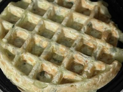 Cukinijų vafliai su žolelėmis Žingsnis 5