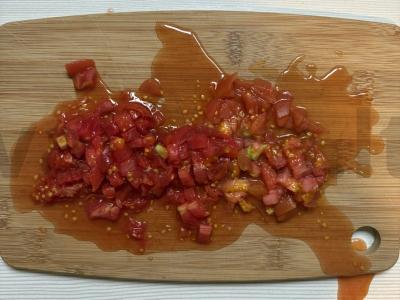 Bagetė su pomidorais ir mėsos kukuliais orkaitėje Žingsnis 9