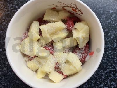 Kefyro, jogurto, avižinių dribsnių ir aviečių apkepas Žingsnis 5