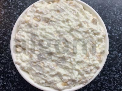 Kefyro, jogurto, avižinių dribsnių ir aviečių apkepas Žingsnis 6