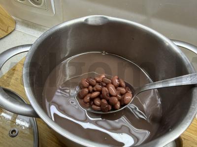 Raudonųjų pupelių lobio Žingsnis 1