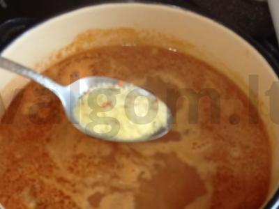 Sriuba su makaronais iš silkės pomidorų padaže Žingsnis 11