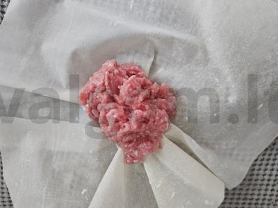 Traški samsa iš filo tešlos Žingsnis 2