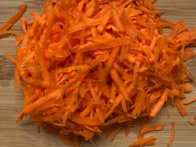 Aštrus užkandis iš cukinijos ir morkų Žingsnis 2