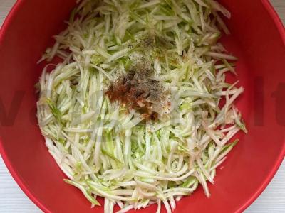 Aštrus užkandis iš cukinijos ir morkų Žingsnis 7