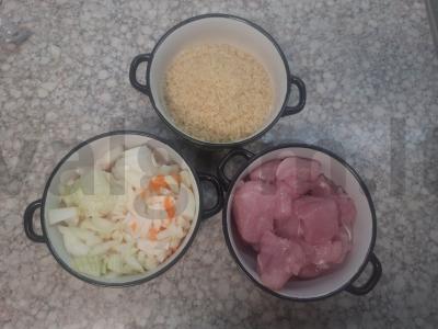 Vegetariškas plovas iš kalakutienos Žingsnis 1