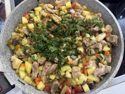 Čanachi su kiauliena pietums Žingsnis 6