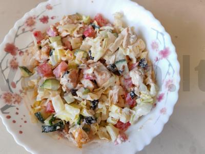 Salotas su vištiena, daržovėmis ir džiovintais abrikosais Žingsnis 13