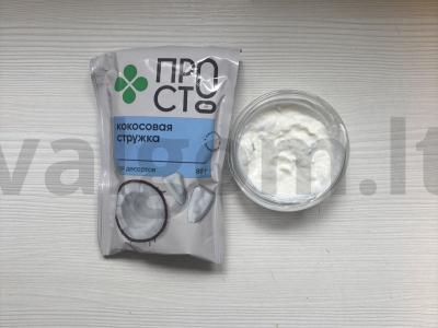 Greitas kremas su kokosų drožlėmis ir lazdyno riešutais Žingsnis 6