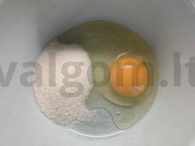 Keksiukai su kukurūzų dribsniais Žingsnis 1