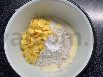 Keksiukai su kukurūzų dribsniais Žingsnis 3