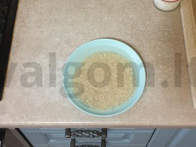 Menkių filė, kepta su ryžiais ir daržovėmis Žingsnis 1