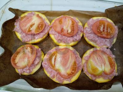 Cukinijos su faršu ir mocarela orkaitėje Žingsnis 3