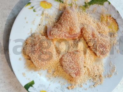 Švelnūs vištienos nagetai keptuvėje Žingsnis 4