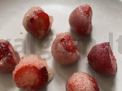 Braškės cukraus apvalkale Žingsnis 5