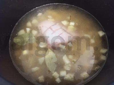 Grikių sriuba su bulvėmis, cukinijomis ir šonkauliais Žingsnis 5