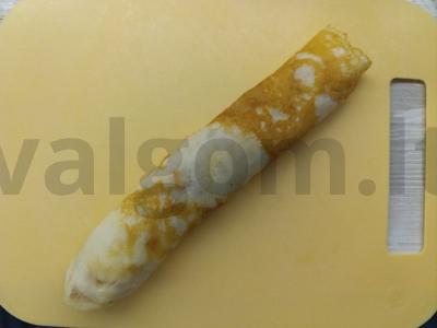 Blynai su varškės sūriu ir bananų piurė Žingsnis 5