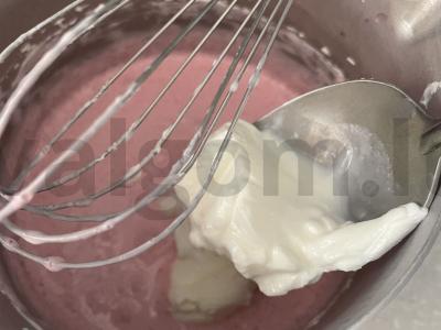 Kremas varškės „Rozeo“ Žingsnis 5