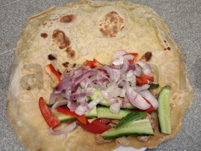 Šašlykas su vištiena, daržovėmis ir grietinės padažu Žingsnis 6