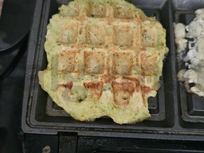 Daržovių vafliai su kiaušiniu Žingsnis 4