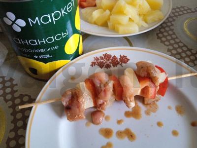 Vištienos šašlykai su ananasais orkaitėje Žingsnis 5