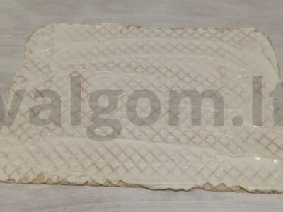 Krabų užkandis ant vaflinio lakšto Žingsnis 3