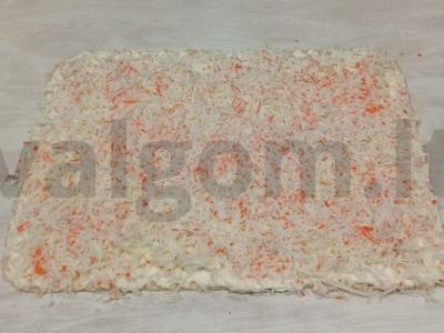 Krabų užkandis ant vaflinio lakšto Žingsnis 5