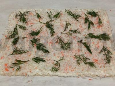 Krabų užkandis ant vaflinio lakšto Žingsnis 6