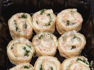 Krabų užkandis ant vaflinio lakšto Žingsnis 8