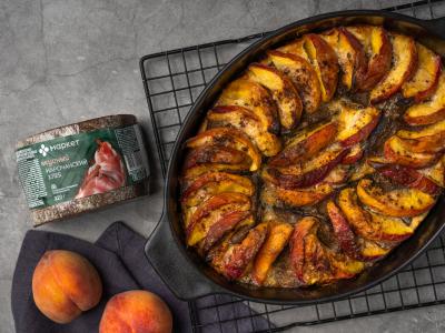 Skrebučiai su persikais pagrindine nuotrauka