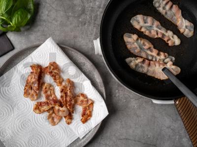 Salotas su jauna kukurūza ir bekonu Žingsnis 2